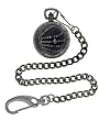 Nemesis Finger Bones Gunmetal Pocket Watch with Chain