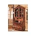 All new item Bombay style secretary desk with hand painted accents