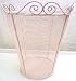 Retro Vintage Wastebasket ~ Trashcan ~ Trash Holder ~ Trash basket ~ Shabby Chic Pink Enamel Mesh