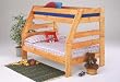 Ponderosa Twin/Full Pine Bunk Bed By Triangle Furniture