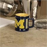 Michigan Wolverines Navy Blue 2 oz. Sculpted Team Shot Mug