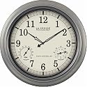 La Crosse Technology WT-3181P Outdoor Atomic Wall Clock with Temperature/Humidity