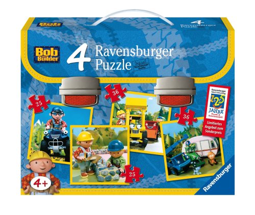 Ravensburger - 073726 Bob der Baumeister: Unser bester Freund Bob - 2x25 Teile, 2x36 Teile Puzzle