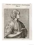 Sappho Greek Lyric Poet from Lesbos Stretched Canvas Poster Print
