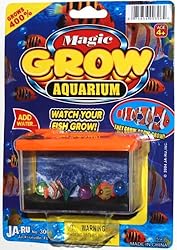 JA-RU Novelty Toy - Magic Grow Fish Aquarium, Just Add Water, Grows 400%, Orange Top (1 Each)