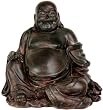 Unique Asian Japanese Home D&eacute;cor - 11" Cast Resin Laughing Happy Buddha Statue Figure w/ Exposed Lucky Belly