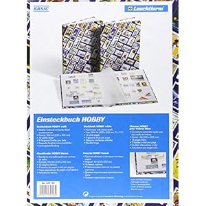 Briefmarken Einsteckbuch HOBBY, 16 weiße Seiten, Einband mit Breifmarkenmot