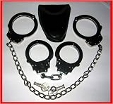 Sporting Goods : Handcuffs & LEG Cuffs COMBO Package NICKEL With CASE!