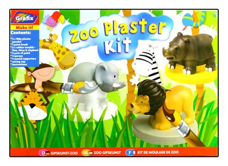 Childrens Toyshop  Toys : (Grafix) Zoo Plaster Kit