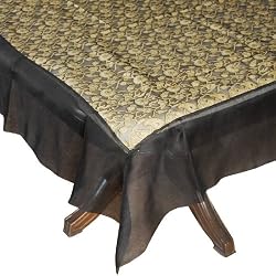 Black Tablecloth Organza Silk Rectangle 60 x 90 inches