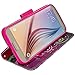 Galaxy Wireless Case Compatible for Samsung Galaxy S7 Edge Wallet Case, Flip Folio [Kickstand Feature] Pu Leather Wallet Case with ID Slots for S7 Edge Phone Case - Purple Heart