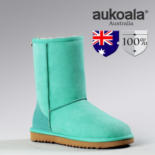Aukoala Australia Sheepskin Warm Classic Short Winter Boots For Womens_Mintgreen_Us Size 5 On Sale