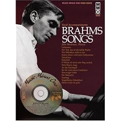 Music Minus One Soprano, Mezzo-Soprano, Bass-Baritone or Tenor: Brahms German Lieder, High Voice (Book & CD)