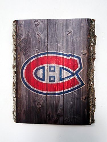 Rustic Wooden Plaque with Montreal Canadiens Logo - Montreal Canadiens Sign