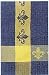Waffle Weave 100% Cotton Denim Blue Fleur-De-Lis Dishtowel 18" X 28" Set / 6