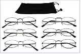 Reading Glasses-Lot Of 6-Metal Frame-FREE Case+3.50