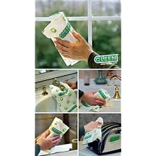 Gleen 3817 Green Cleaning Cloth 16-inch by 16-inch, 5 Pack