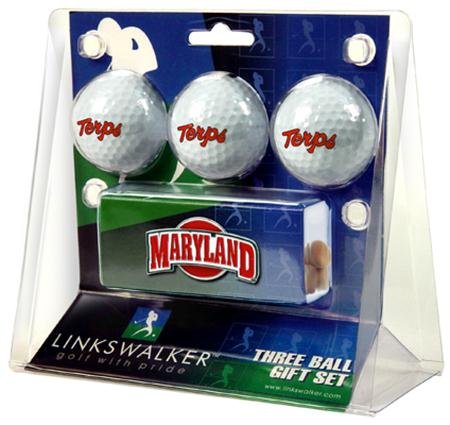 Maryland Terrapins Umd Ncaa Slider Hat Clip 3 Golf Ball Gift Packs