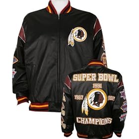 Washington Redskins Commemorative Super Bowl Champions Leather Varsity Jacket