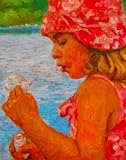 Custom Order #Z0-MPR, Oil on Canvas, Custom Painting of The Person You Love, For 1 Person of Customer's Choice, Style: Expressionism, with Signature Text "MY SUNSHINE", Canvas Size 16 x 23 inch