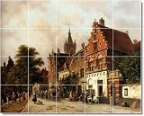 Adrianus Eversen City Custom Tile Mural 7 | 17x21.25 using (20) 4.25x4.25 tiles