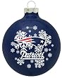 NEW ENGLAND PATRIOTS (2 5/8" In Diameter) Glass Logo CHRISTMAS ORNAMENT (Snowflake Design)