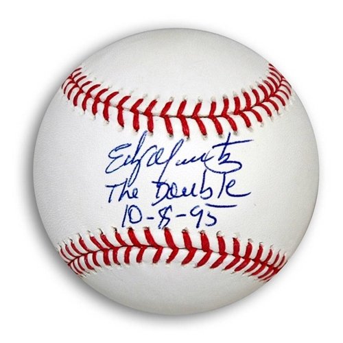 Edgar Martinez Autographed/Hand Signed MLB Baseball Inscribed ''The Double 10-8-95''