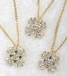 Club Pack of 24 Christmas Jewelry Snowflake Pendant Necklaces 16"