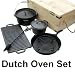 Dutch Oven Set in Holzkiste gusseisernes Gußeisen Kochtopf, 7-teilig