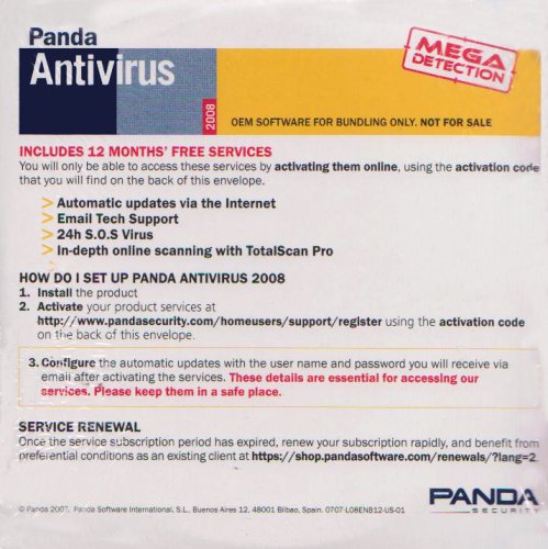 Panda Antivirus 2008 OEM License, 5 Pack (PC)