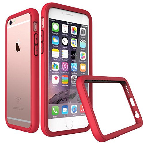 Rhino Shield Crash Guard Slim Impact Bumper for iPhone 6/6s - Red (includes Rear Scratch Protection Shield)
