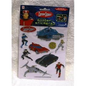 Captain Scarlet Glitter Stickers
