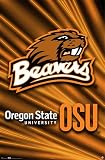 Oregon State University (Logo) Gold Wood-Mounted Sports Poster Print - 24 X 36