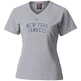 Nike - Nike New York Yankees Ash Ladies Ligature Arched Team Logo T-shirt