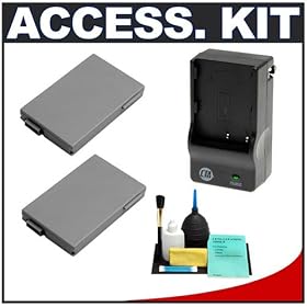 2 Replacement Canon BP-208 Batteries and Mini Charger + Precision Design Cleaning Kit for... by CTA