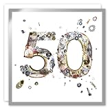 50th Birthday Greeting Card - Scrap Collection by Real & Exciting Designs - FREE UK DELIVERY