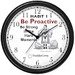 Habit 1 - Be Strong (English Text) - Wall Clock from THE 7 HABITS - CLOCK COLLECTION by WatchBuddy Timepieces (White Frame)