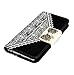 Samsung Galaxy S6 Edge Plus, Towallmark Fresh Cute Flip [Wallet Faux Leather] Case Cover (Black)