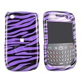 For Blackberry Curve 8520 Hard Case Purple Zebra Black