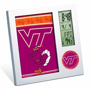 NCAA Virginia Tech Hokies Digital Desk Clock