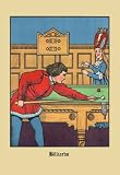 Billiards 12X18 Art Paper with Gold Frame
