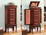 Mandalay Bay 6 Drawer Jewelry Armoire - Light Brown