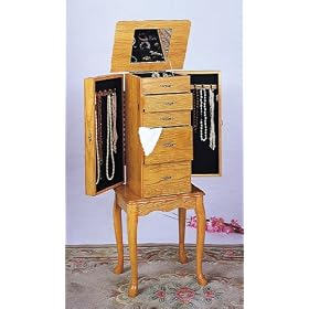 Queen Anne Style Jewelry Armoire -on sale now!