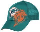 NFL Men's Miami Dolphins End Zone Structured Flex Hat - Tw86Z (Teal, Small/Medium)