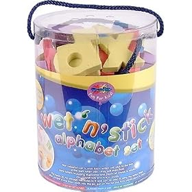 Wet 'n' stick alphabet set