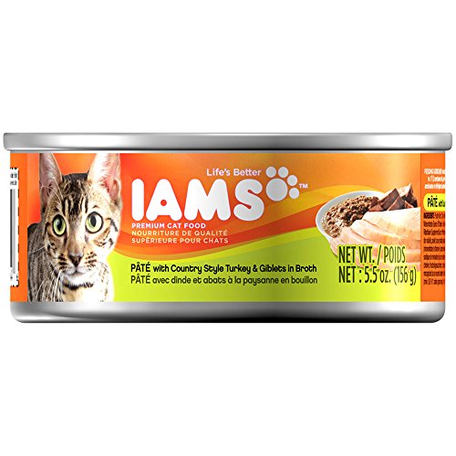 IAMS Pate Country Style Turkey & Giblets Canned Cat Food 5.5 Ounces (Pack of 12)