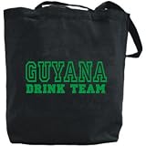 Canvas Tote Bag Black  Drink Team Guyana  Country