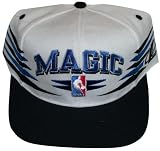 Orlando Magic Black & White NBA Plastic Snapback Adjustable Snap Back Hat / Cap