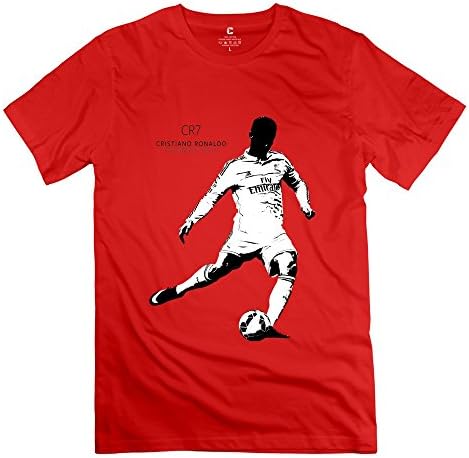 Custom Men's Tee Personalized Ronaldo Football Soccer Star CR7 Size S Red