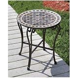 Alfresco Home 21-0392-12 Portobello 20 Inch Round Side Table